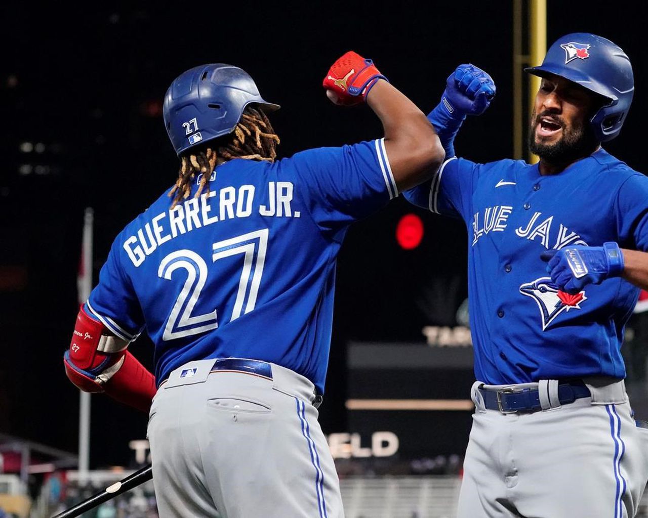 Vladdy jr and Marcus Siemen celebrating 