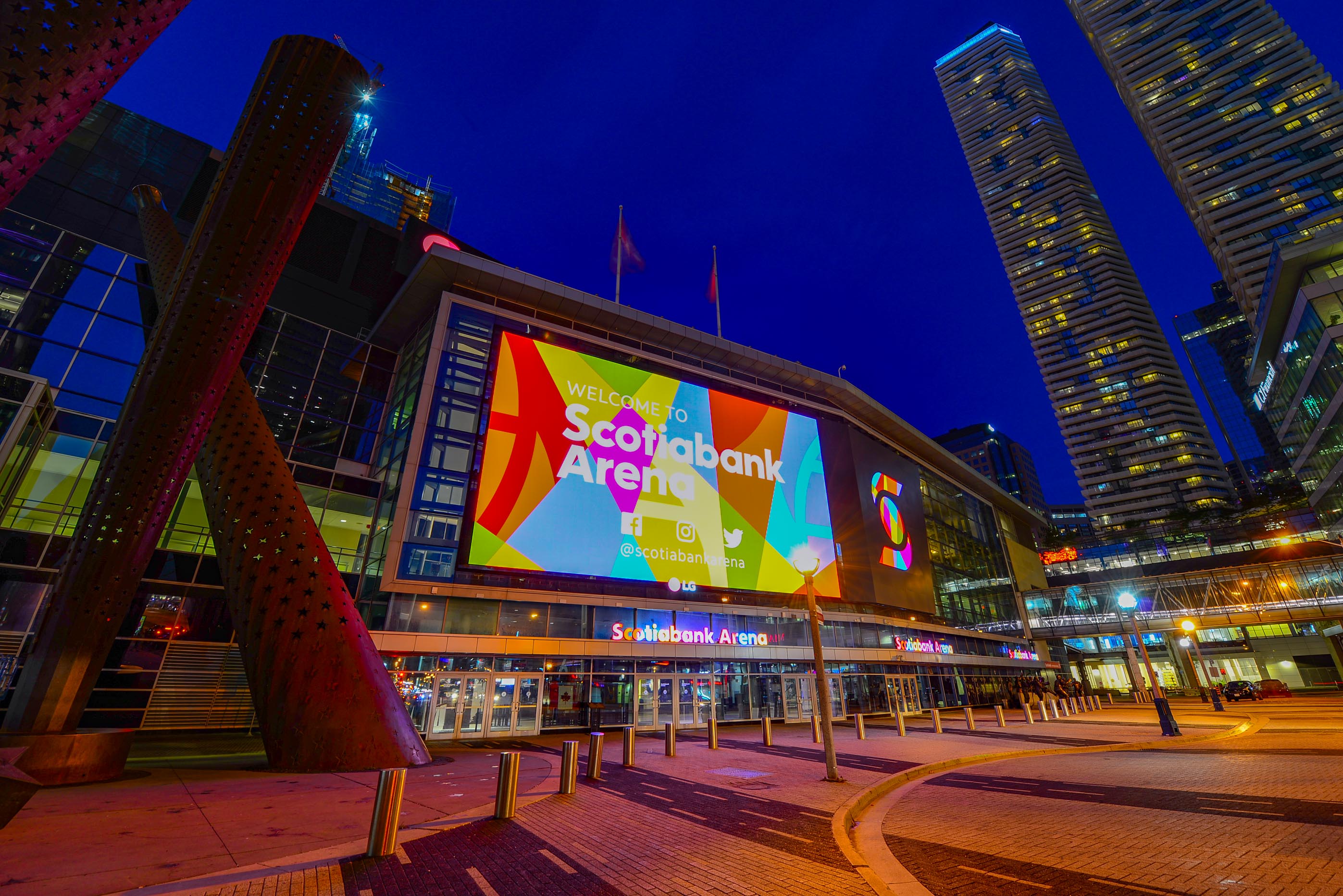 The outside of Scotiabank arena