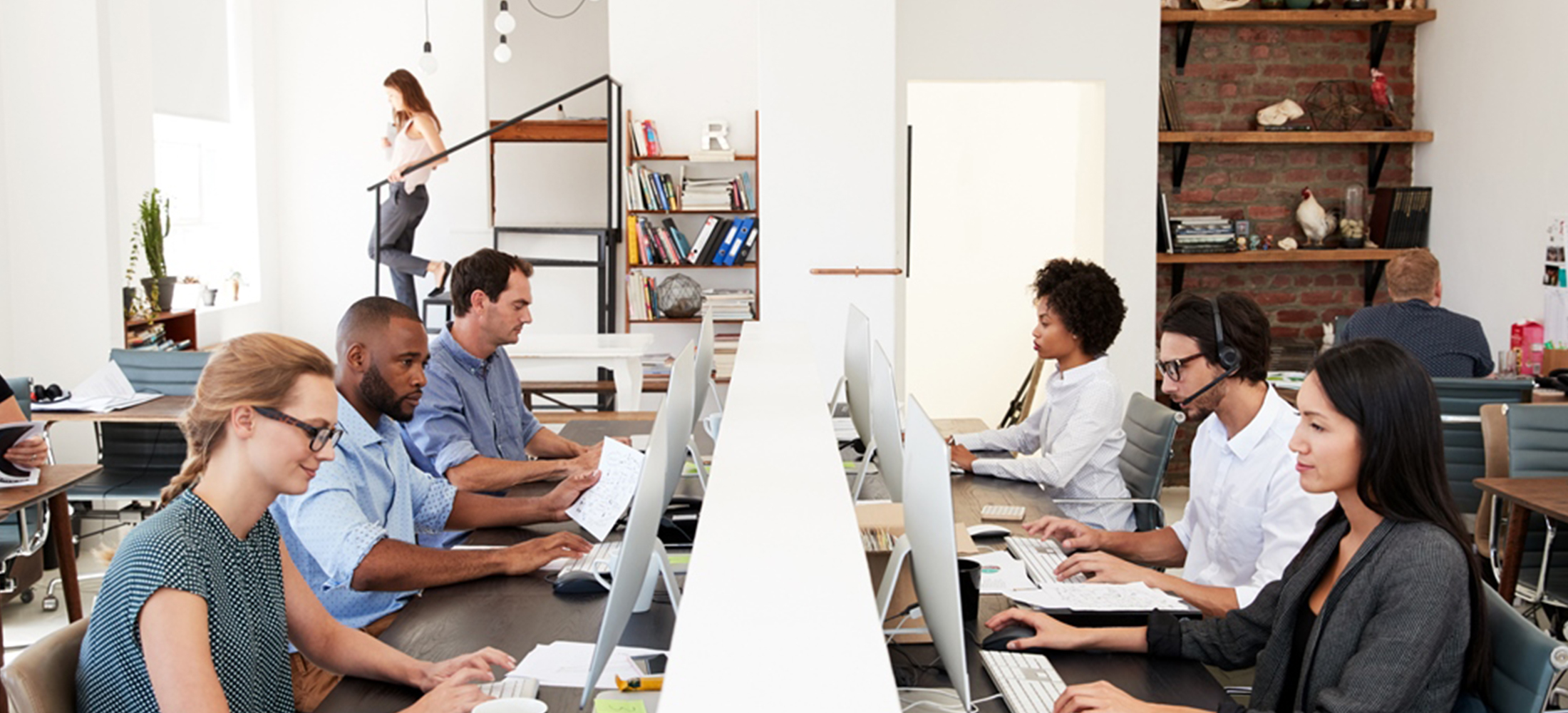 People working in an office