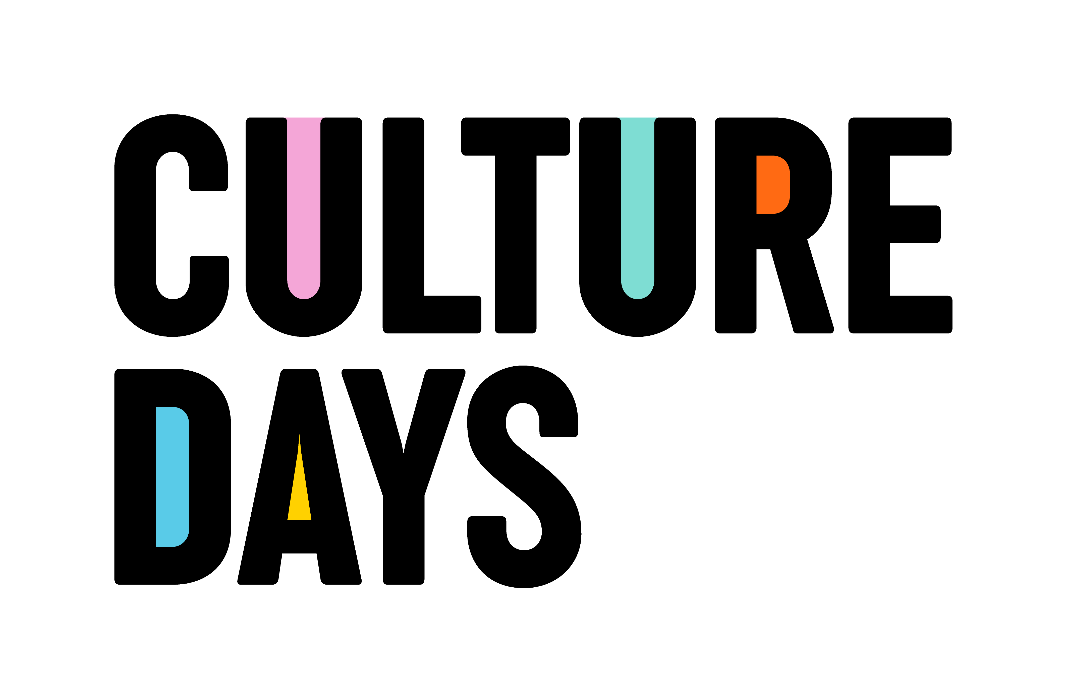 The Culture Days logo in large black and coloured text.