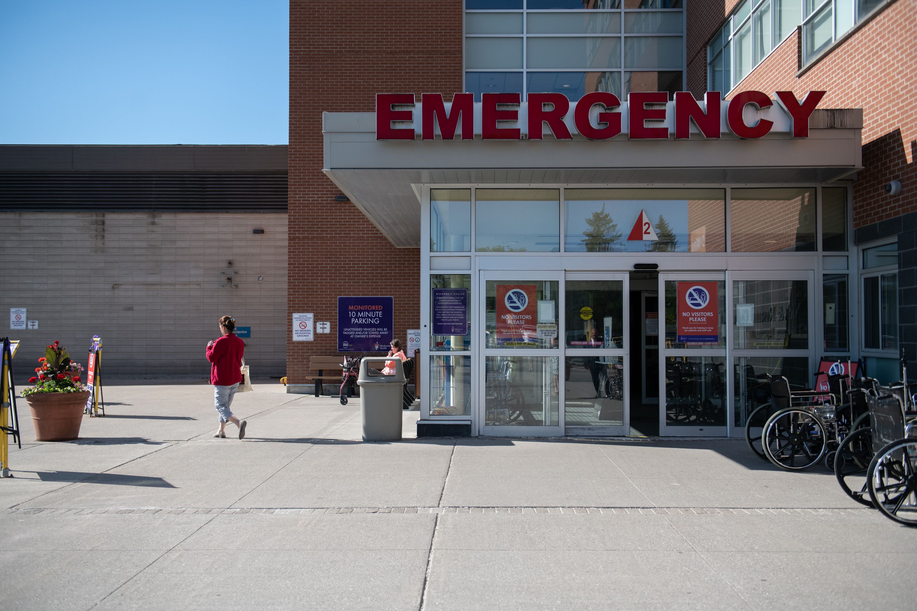 Outside of Emergency at a hospital