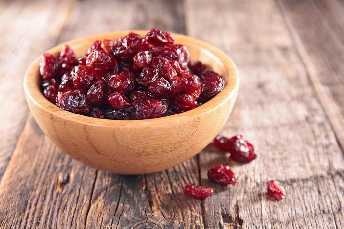 A bowl of cranberries