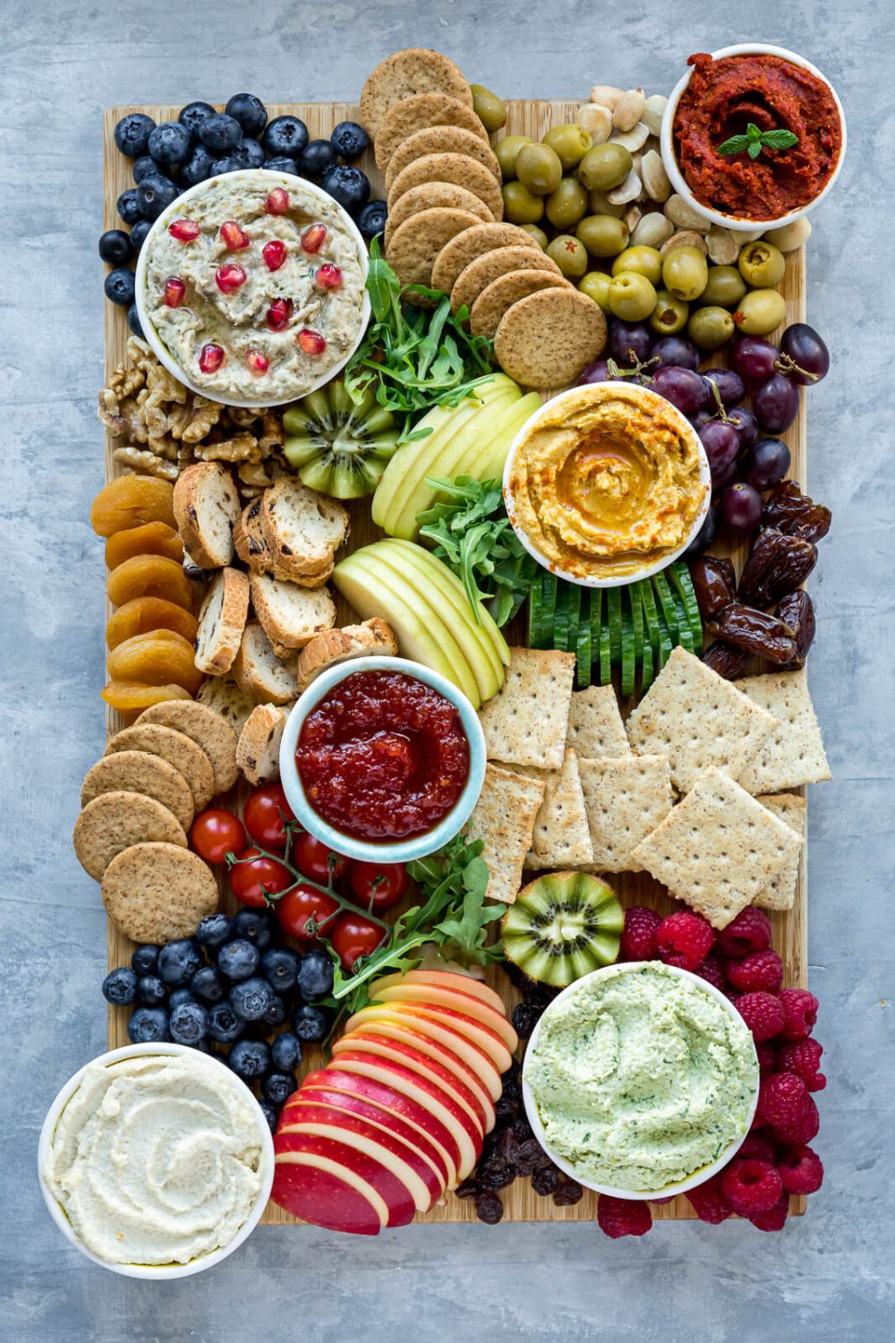 A charcuterie board