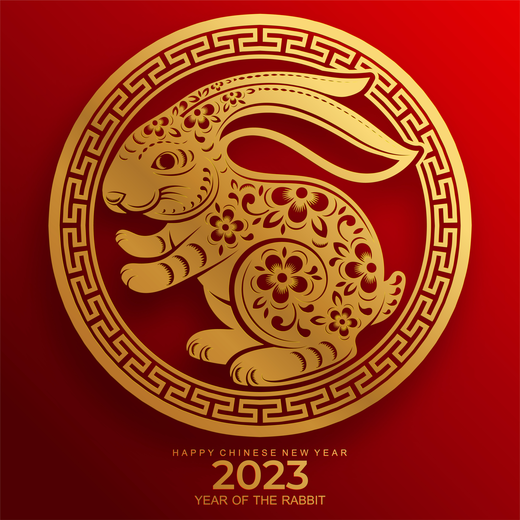 Chinese New Year poster with a Rabbit on it