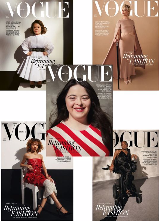 5 covers of British Vogue featuring people with disabilities